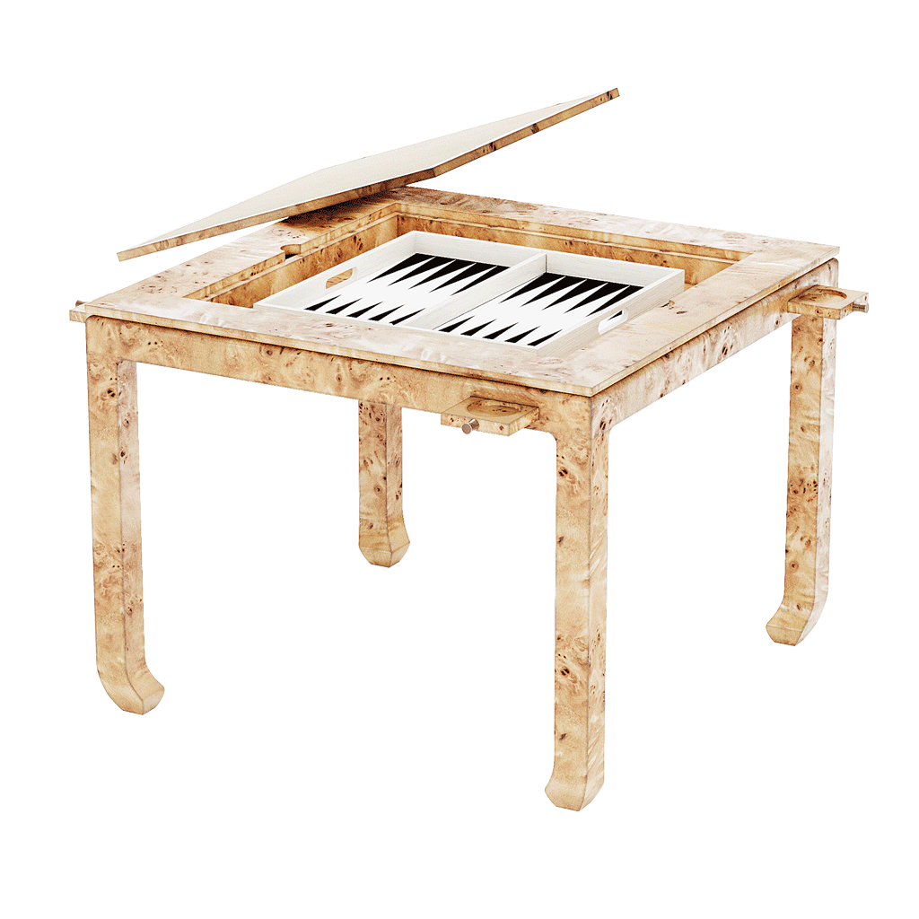 Dragon Game Table in Medium Burl